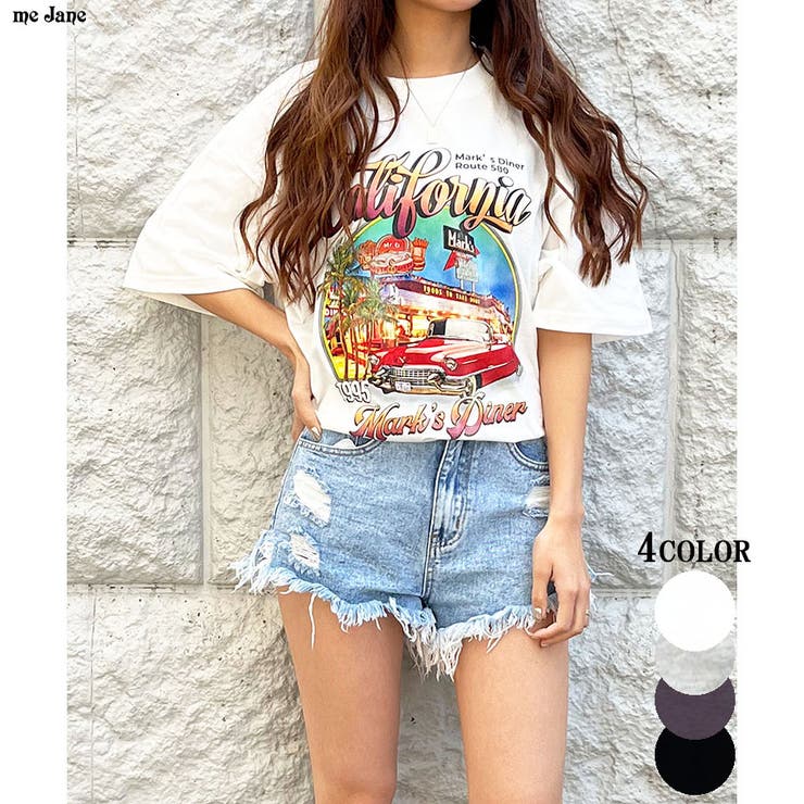 ヴィンテージ風カレッジプリントTシャツ[品番：MJNW0002064]｜me Jane