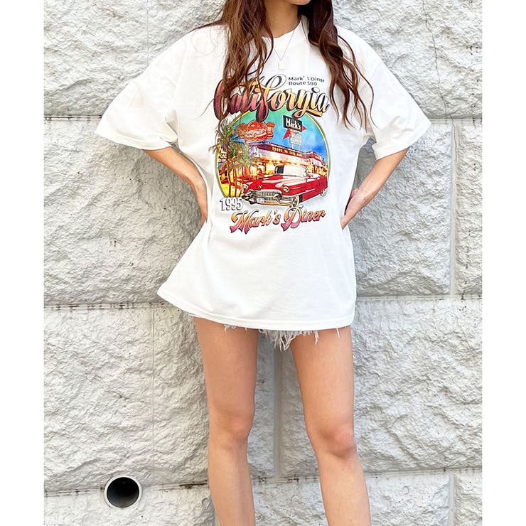 ヴィンテージ風カレッジプリントTシャツ[品番：MJNW0002064]｜me Jane