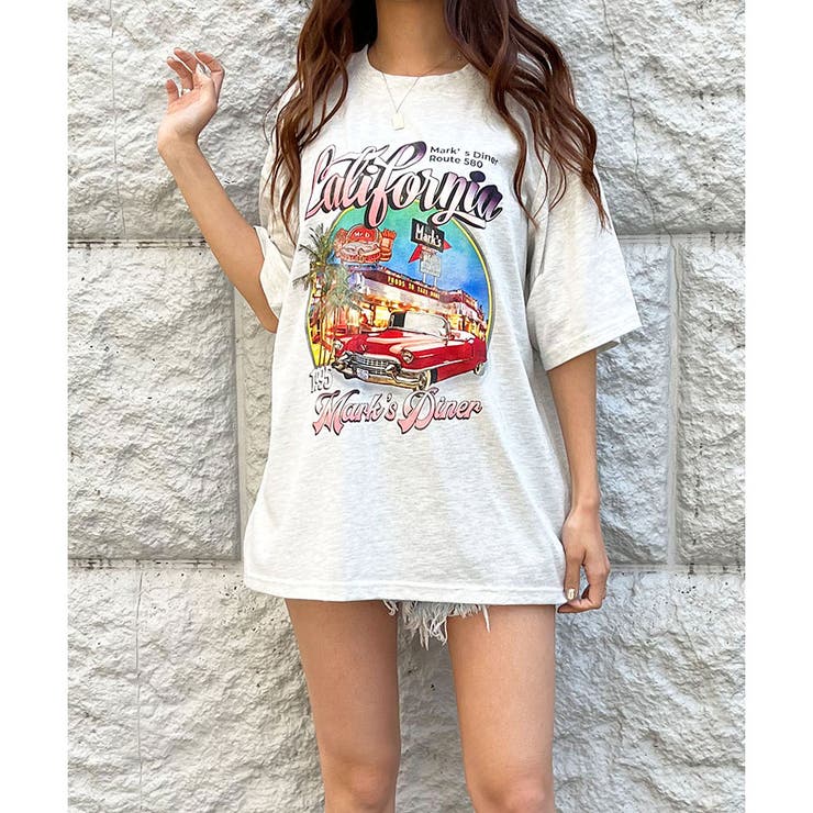 ヴィンテージ風カレッジプリントTシャツ[品番：MJNW0002064]｜me Jane