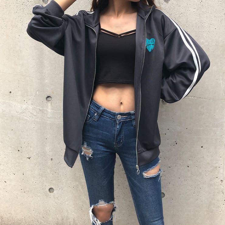 グラフィックロゴサイドラインジャージ | me Jane | 詳細画像12 