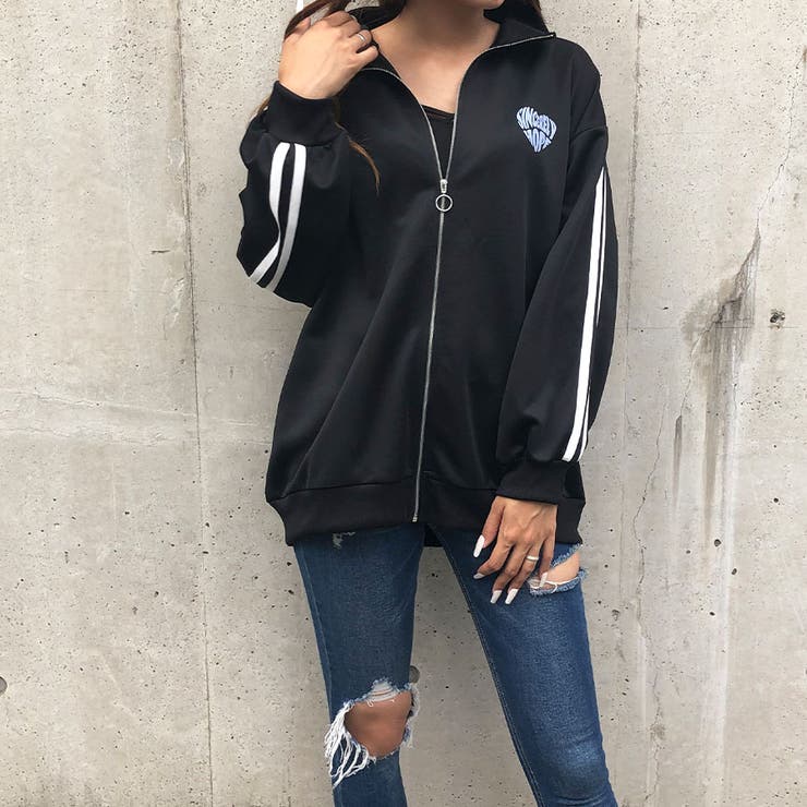 グラフィックロゴサイドラインジャージ | me Jane | 詳細画像16 