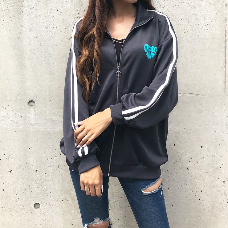 グラフィックロゴサイドラインジャージ | me Jane | 詳細画像18 