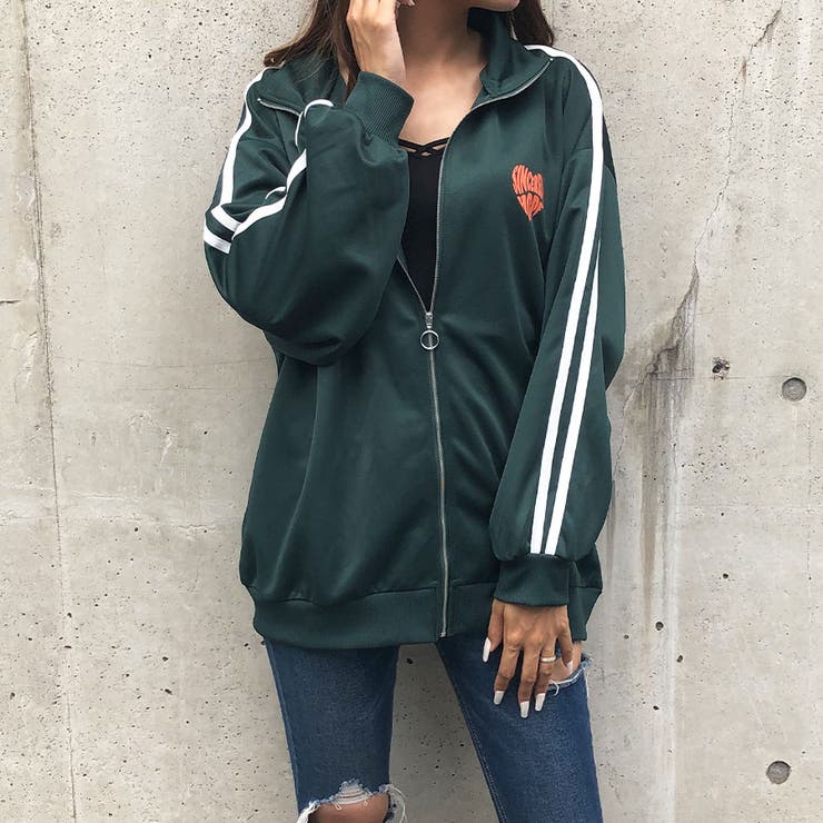 グラフィックロゴサイドラインジャージ | me Jane | 詳細画像3 