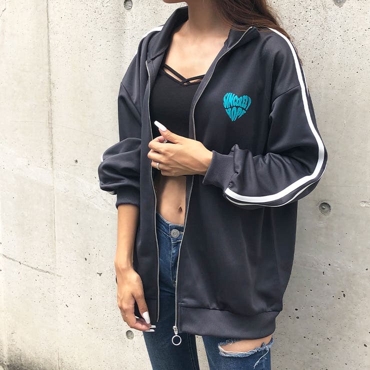 グラフィックロゴサイドラインジャージ | me Jane | 詳細画像4 