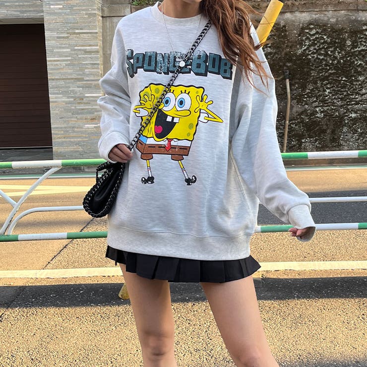 SPONGEBOB スウェット プルオーバー[品番：MJNW0002614]｜me