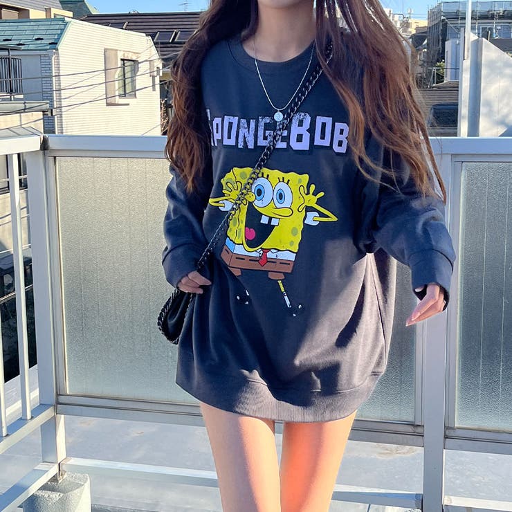 SPONGEBOB スウェット プルオーバー[品番：MJNW0002614]｜me