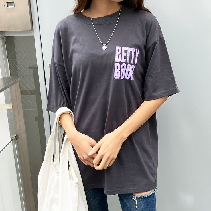 BIGシルエットBETTY BOOP半袖Tシャツ[品番：MJNW0002673]｜me Jane