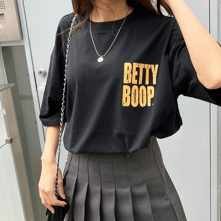 BIGシルエットBETTY BOOP半袖Tシャツ[品番：MJNW0002673]｜me Jane