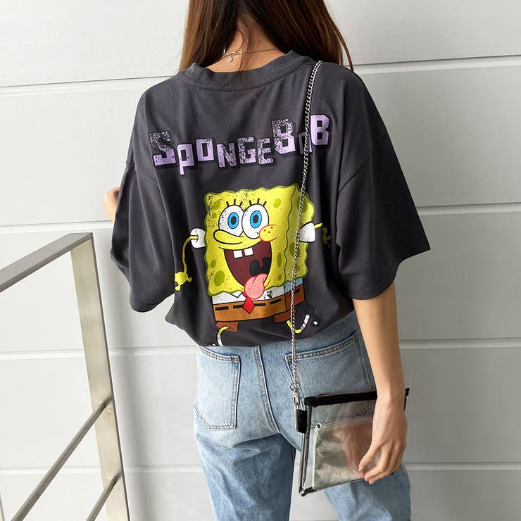 スポンジボブBIGTシャツ 春 韓国トップス[品番：MJNW0002676]｜me Jane