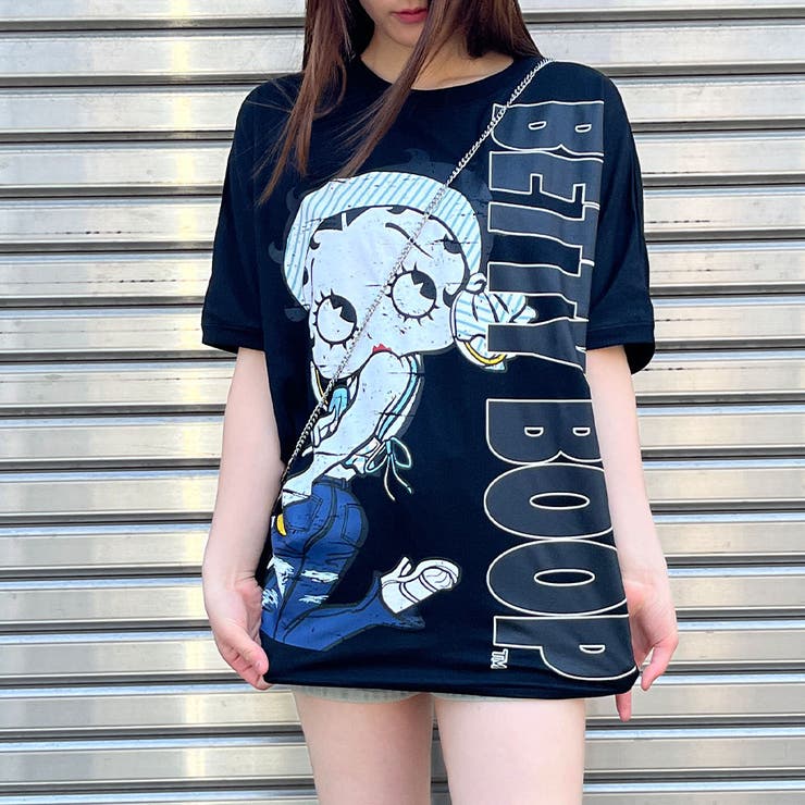 前後ビックプリントBETTTY BOOP半袖Tシャツ 春