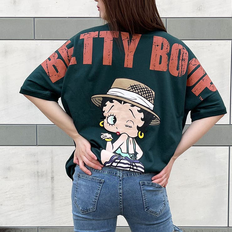 バックビックロゴプリントBETTTY BOOP半袖Tシャツ 春[品番