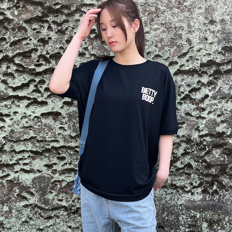 バックビックロゴプリントBETTTY BOOP半袖Tシャツ 春[品番
