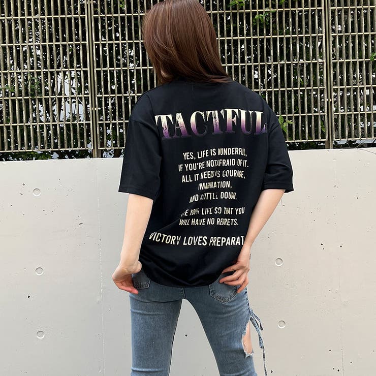 フロントイーグルプリントビックTシャツ 春 韓国トップス[品番