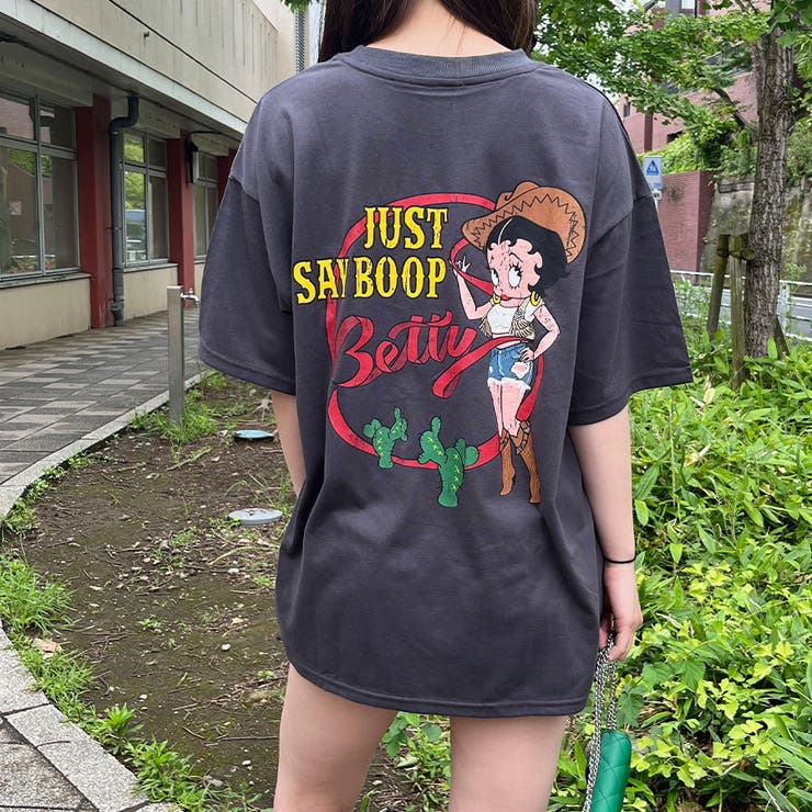 BETTY BOOPバックビックプリントTシャツ 春[品番：MJNW0002809
