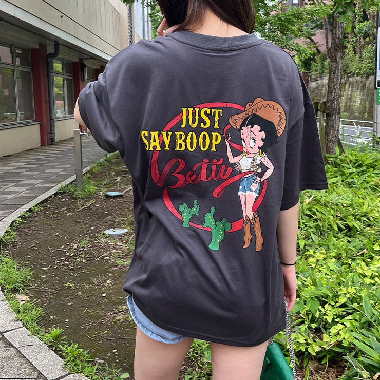 BETTY BOOPバックビックプリントTシャツ 春[品番：MJNW0002809