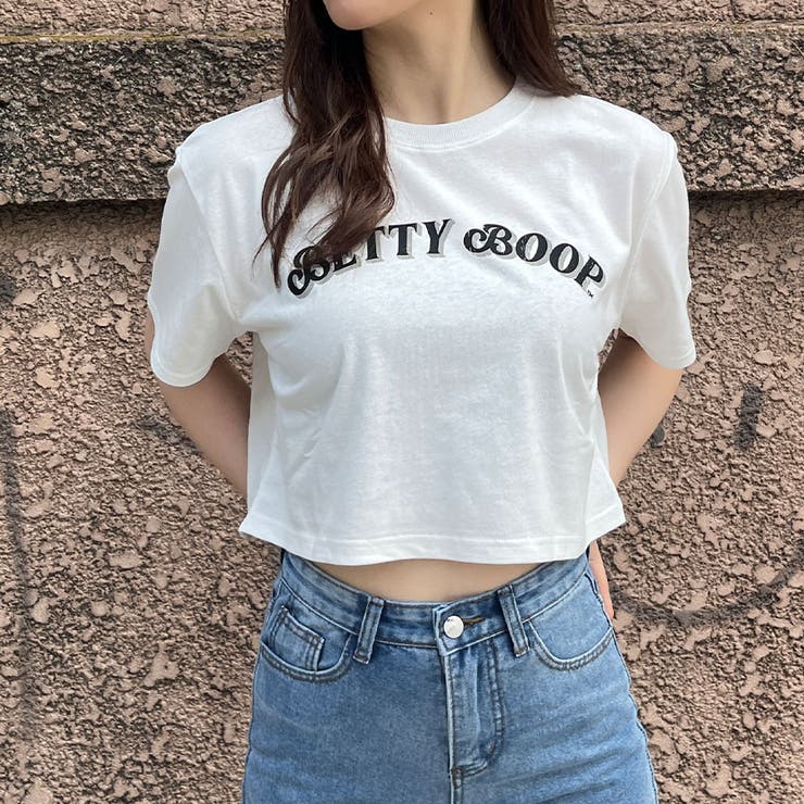 BETTY BOOPショート丈Tシャツ 春[品番：MJNW0002813]｜me Jane