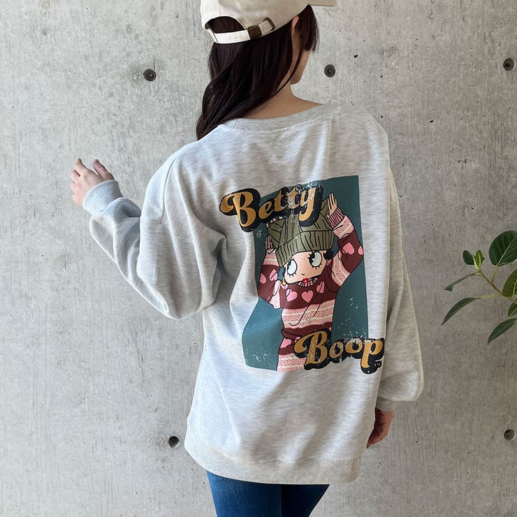 BETTY BOOPバックプリントトレーナー[品番：MJNW0002896]｜me