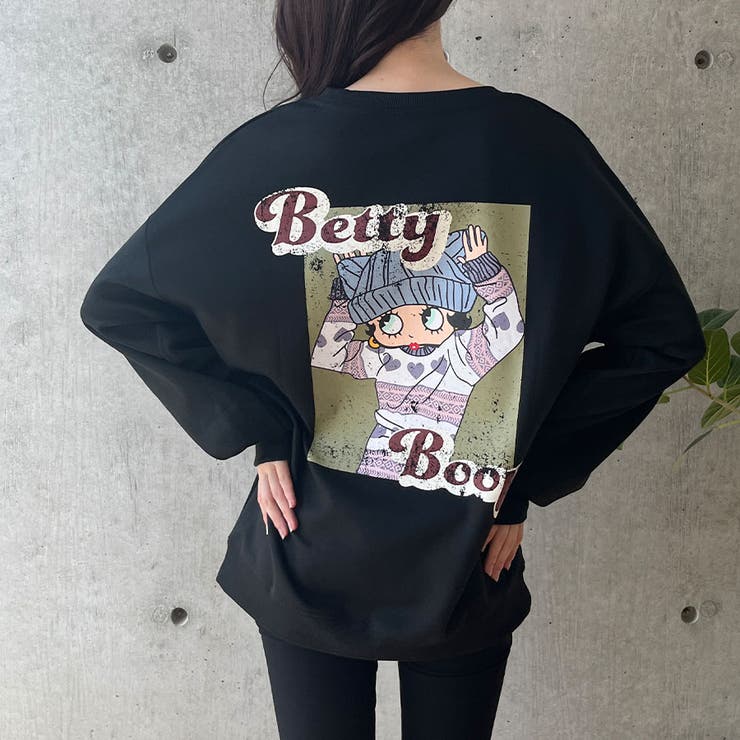 BETTY BOOPバックプリントトレーナー[品番：MJNW0002896]｜me