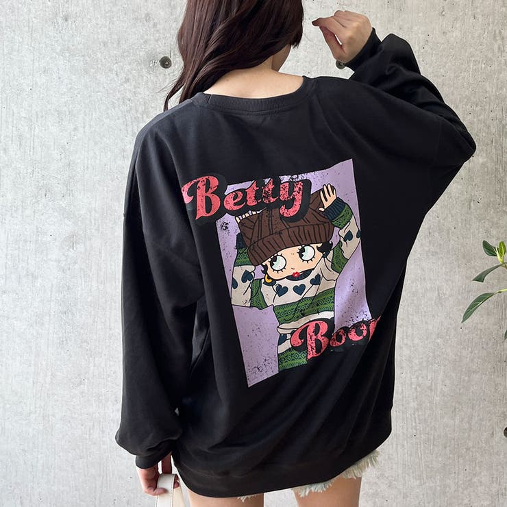 BETTY BOOPバックプリントトレーナー[品番：MJNW0002896]｜me