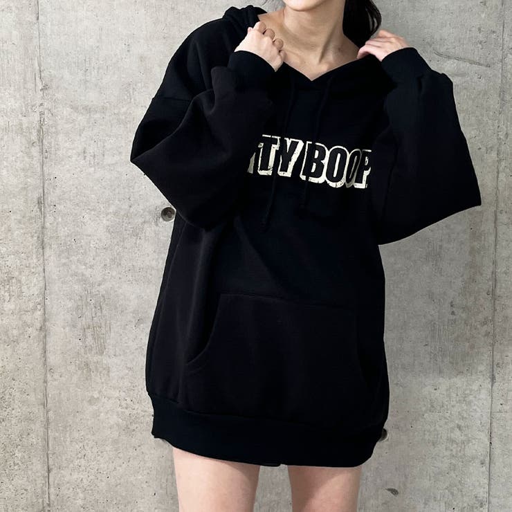 GLAMOROUS JANE パーカー 裏起毛BETTY BOOPバックプリント