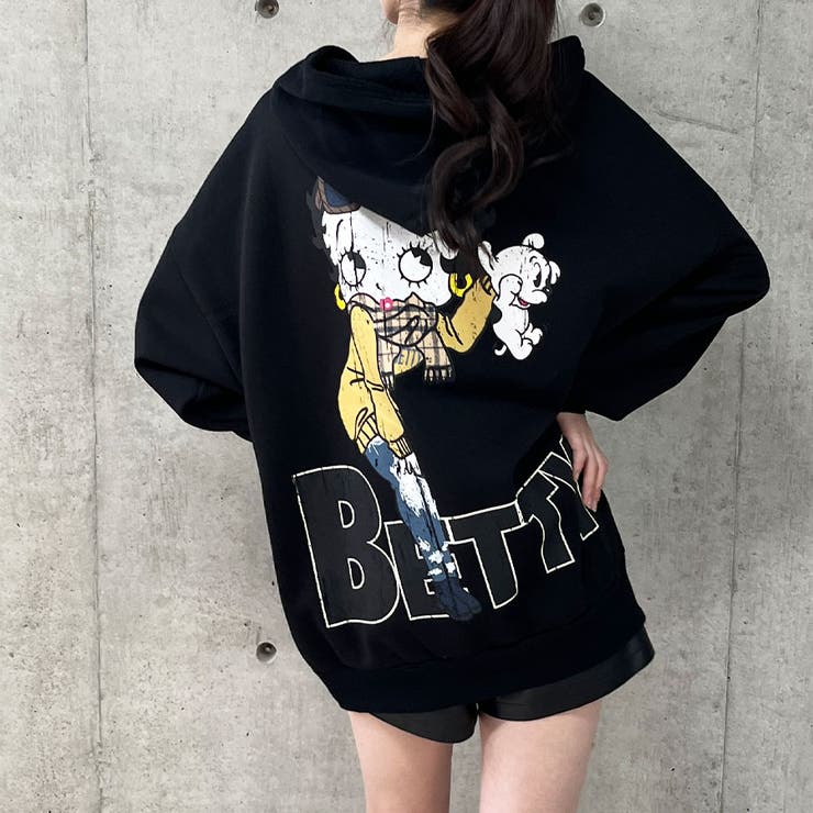 BETTY BOOP裏起毛バックビックプリントプルパーカー[品番：MJNW0002971]｜me  Jane（ミージェーン）のレディースファッション通販｜SHOPLIST（ショップリスト）