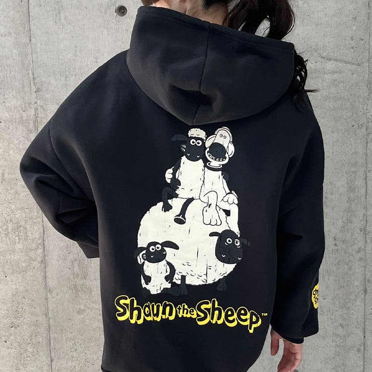 ひつじのショーン裏起毛オーバーサイズプルパーカー | me Jane | 詳細画像8 