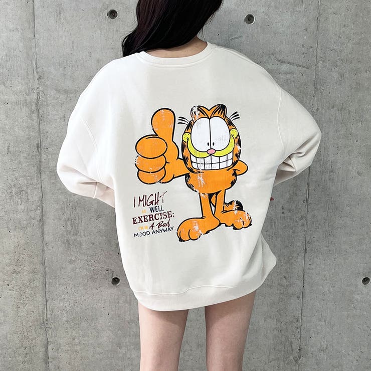 GARFIELD/ガーフィールド裏起毛プリントトレーナー[品番：MJNW0002978]｜me Jane（ミージェーン ）のレディースファッション通販｜SHOPLIST（ショップリスト）