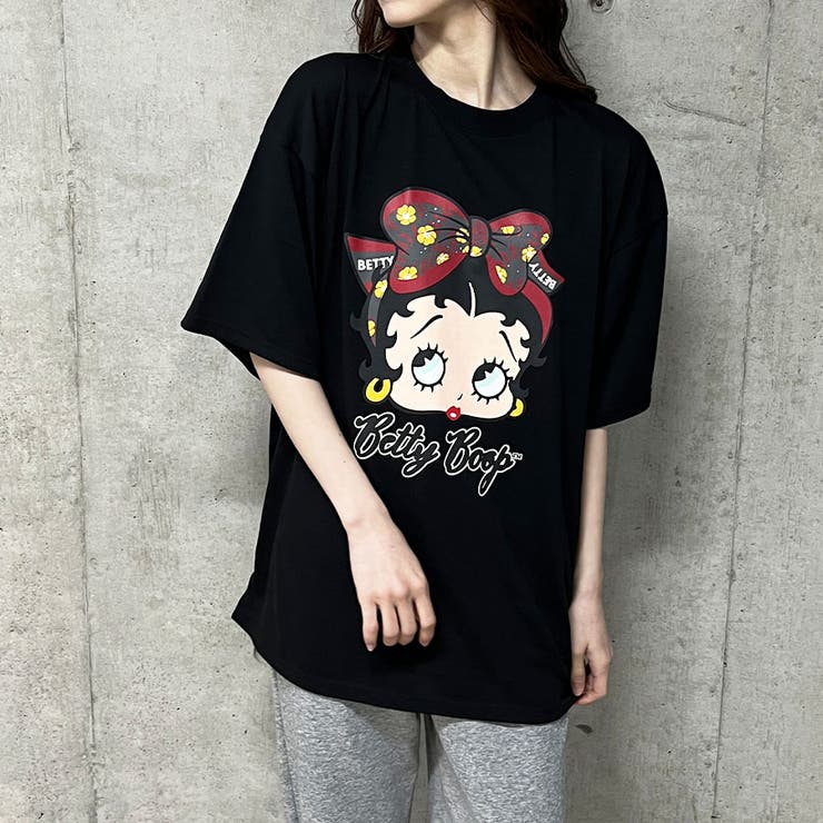 BETTY BOOPフロントビックプリントオーバーサイズTシャツ[品番