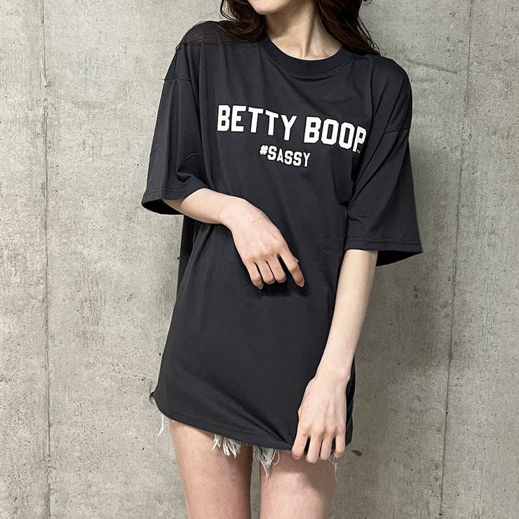 BETTY BOOPバックプリントオーバーサイズTシャツ[品番：MJNW0003226 