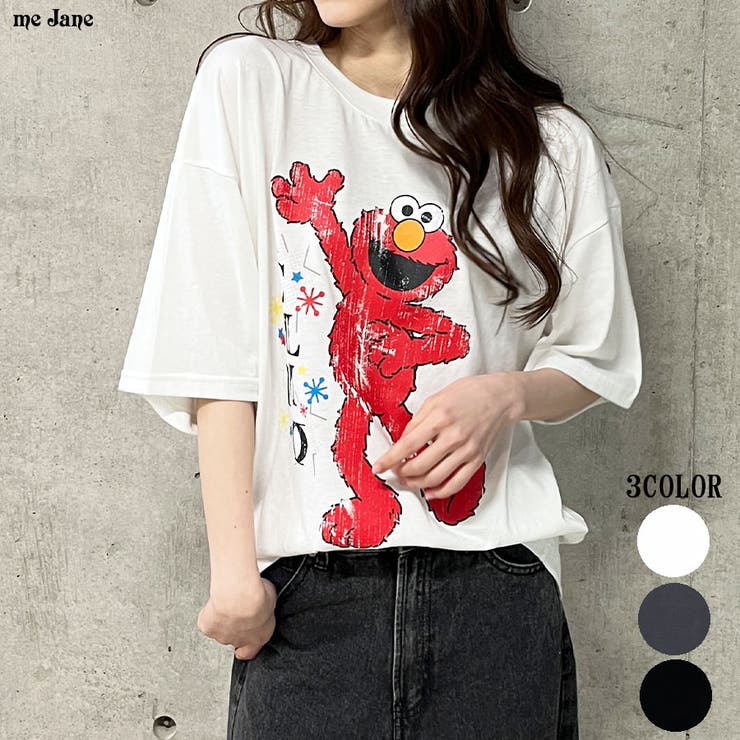 セサミストリートオーバーサイズTシャツ[品番：MJNW0003229]｜me