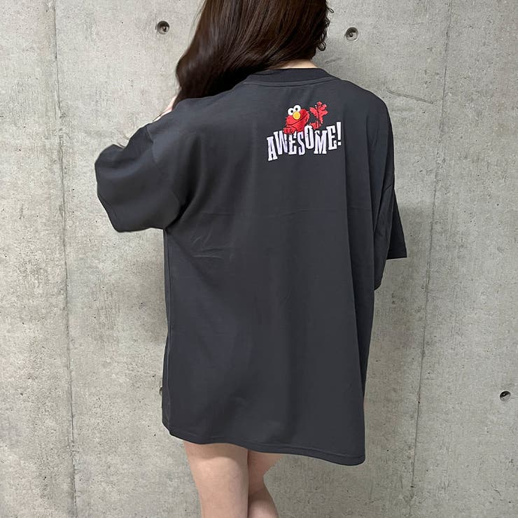 セサミストリートオーバーサイズTシャツ[品番：MJNW0003229]｜me