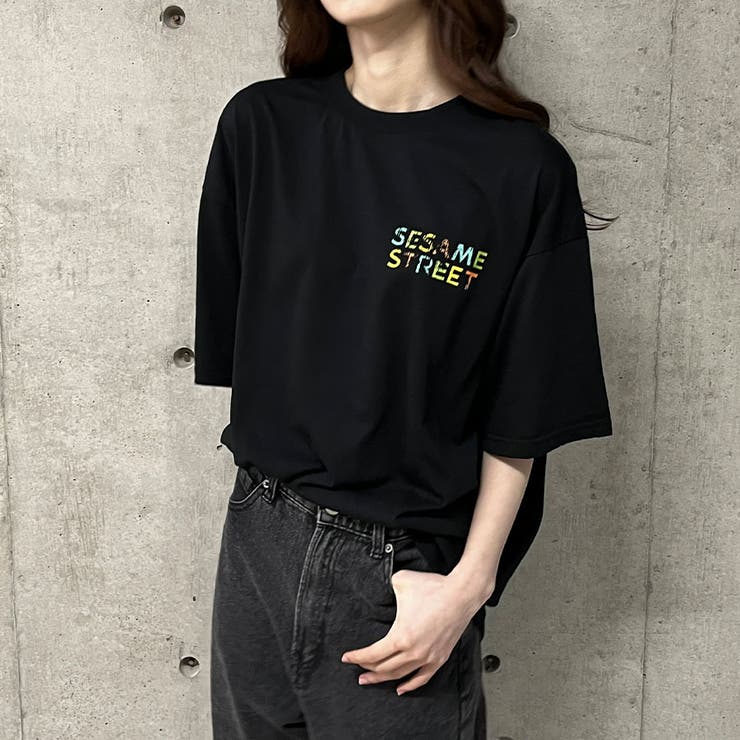 セサミストリートバックプリントオーバーサイズTシャツ[品番