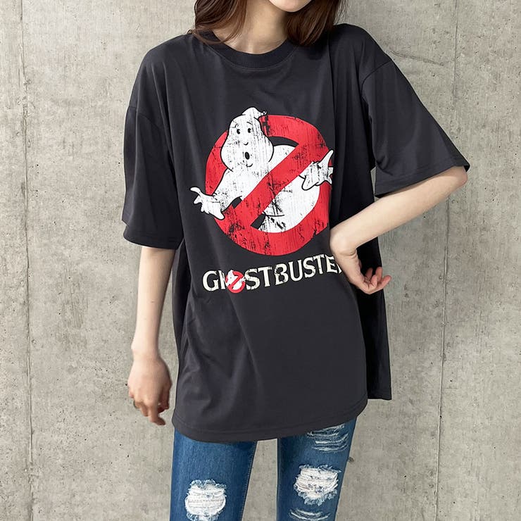 美品　ゴーストバスターズ Ghostbusters Tシャツ　カタカナ　黒　Ｌ GHOSTBUSTERS ゴーストバスターズ】コットンTシャツ ブラック