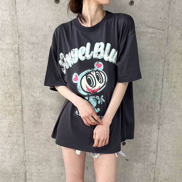あすつく】 Angel メルカリ - Blue】チョコレート柄Tシャツ