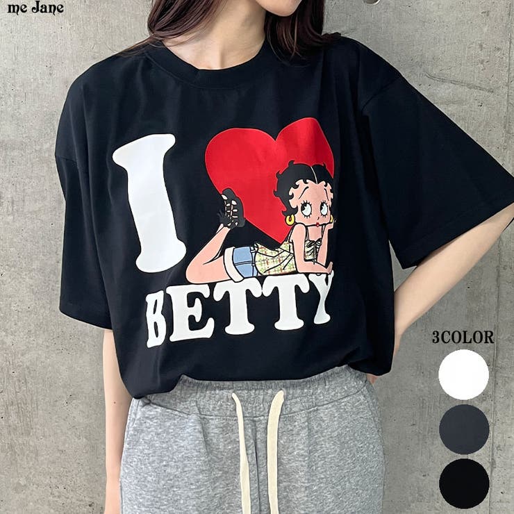 BETTY BOOPフロントBIGプリントTシャツ[品番：MJNW0003344]｜me Jane