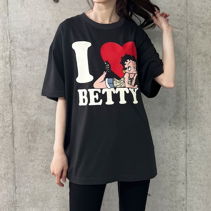 BETTY BOOPフロントBIGプリントTシャツ[品番：MJNW0003344]｜me Jane 