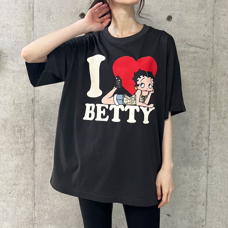BETTY BOOPフロントBIGプリントTシャツ[品番：MJNW0003344]｜me Jane