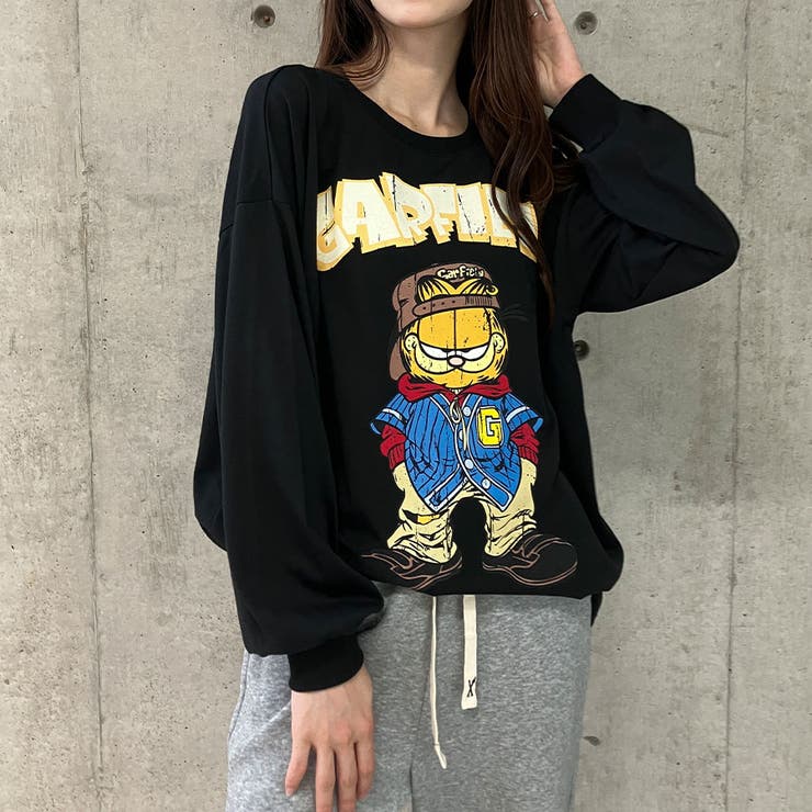 Garfield【ガーフィールド】/ロンT[品番：MJNW0003361]｜me Jane（ミー
