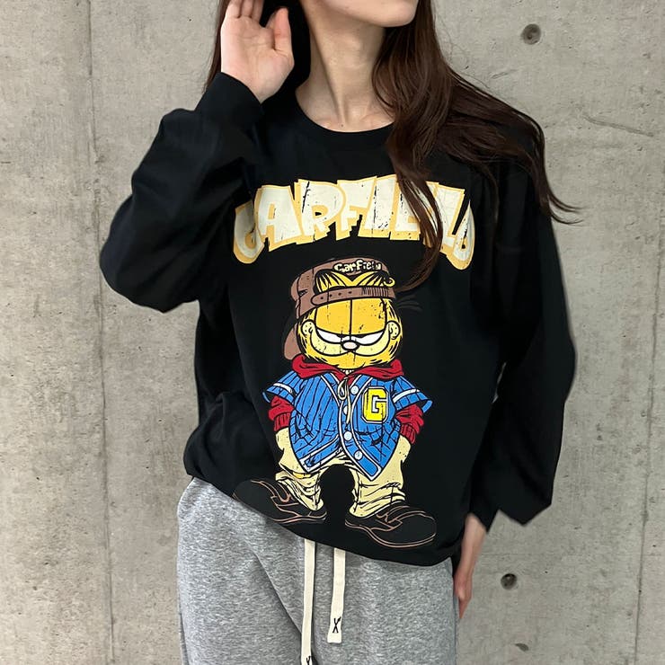 Garfield【ガーフィールド】/ロンT[品番：MJNW0003361]｜me Jane（ミー