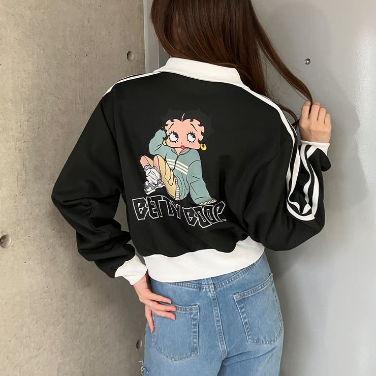 ブラック | BETTY BOOPショート丈ジャージ | me Jane