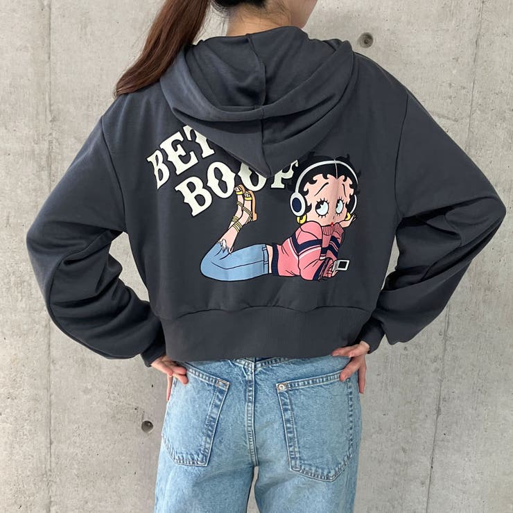 BETTY BOOP/ショート丈ZIPパーカー[品番：MJNW0003366]｜me Jane（ミー