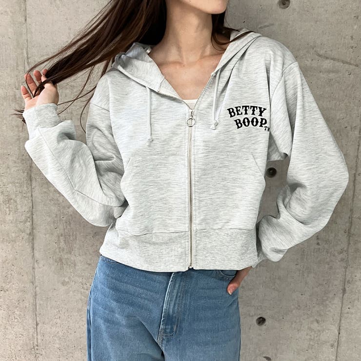BETTY BOOP/ショート丈ZIPパーカー[品番：MJNW0003366]｜me Jane（ミー