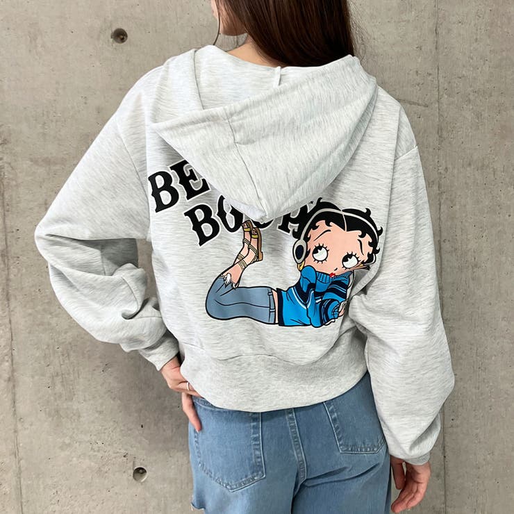 BETTY BOOP 刺繍フード付きパーカー ミントグリーン BETTY BOOP 刺繍フード付きパーカー ミントグリーン - メルカリ
