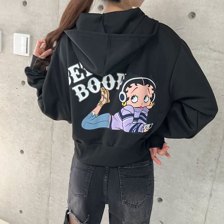 BETTY BOOP/ショート丈ZIPパーカー[品番：MJNW0003366]｜me Jane（ミー