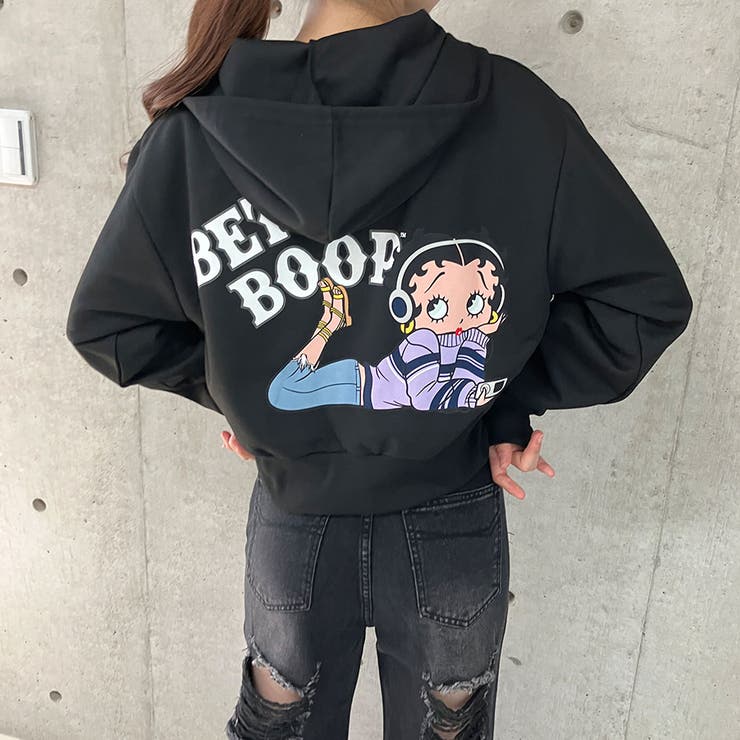BETTY BOOP/ショート丈ZIPパーカー[品番：MJNW0003366]｜me Jane（ミー