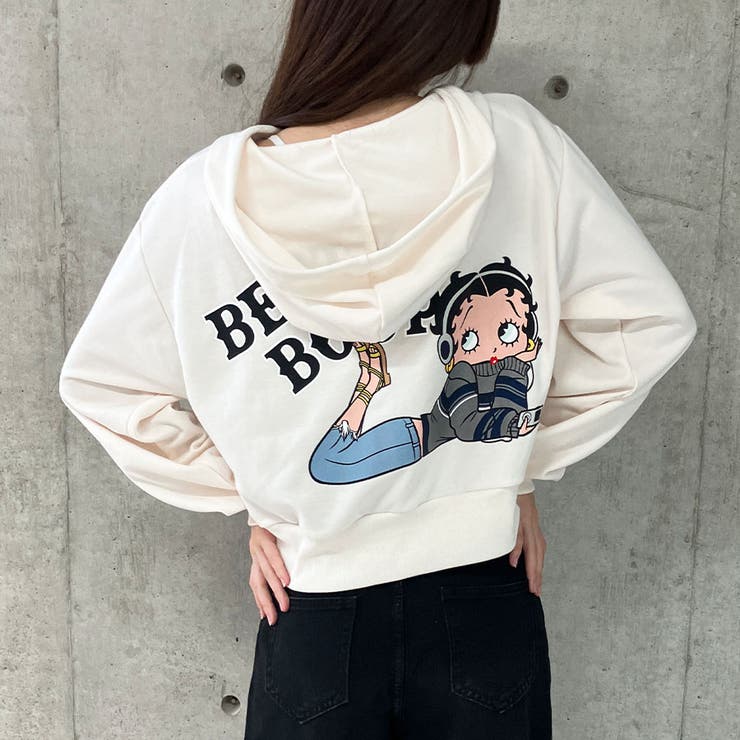 BETTY BOOP/ショート丈ZIPパーカー[品番：MJNW0003366]｜me Jane（ミー