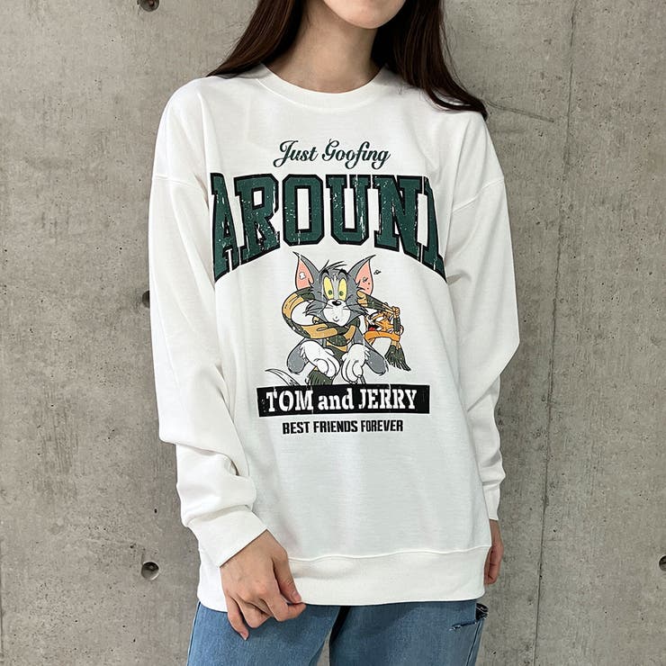 オフホワイト | TOM&JERRY/プリントトレーナー | me Jane