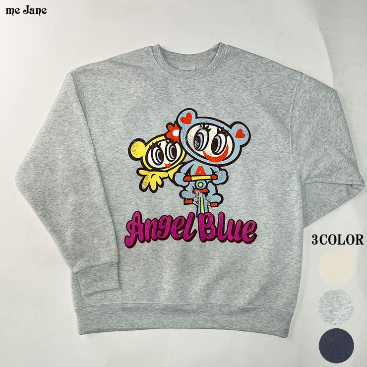 ANGEL BLUE/裏起毛プリントトレーナー | me Jane | 詳細画像1