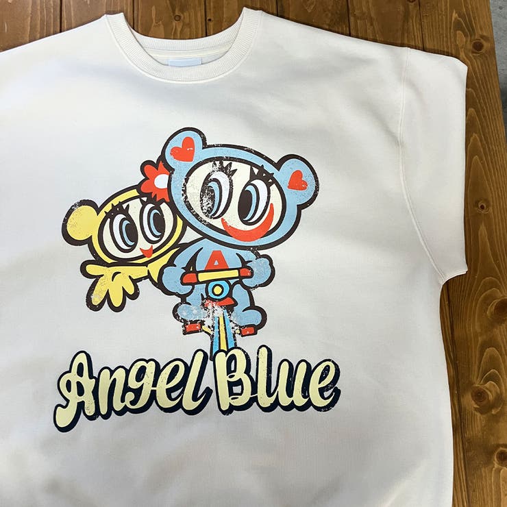 アイボリー | ANGEL BLUE/裏起毛プリントトレーナー | me Jane