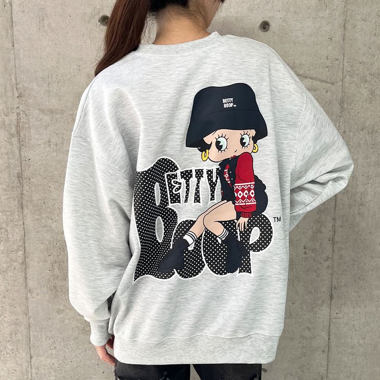 BETTY BOOP/裏起毛バックプリントトレーナー[品番：MJNW0003445]｜me